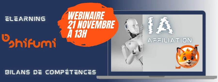 Posts - thumbnail - webinaire novembre 2024 IA, formateurs virtuels, génération de contenu, affiliation, elearning